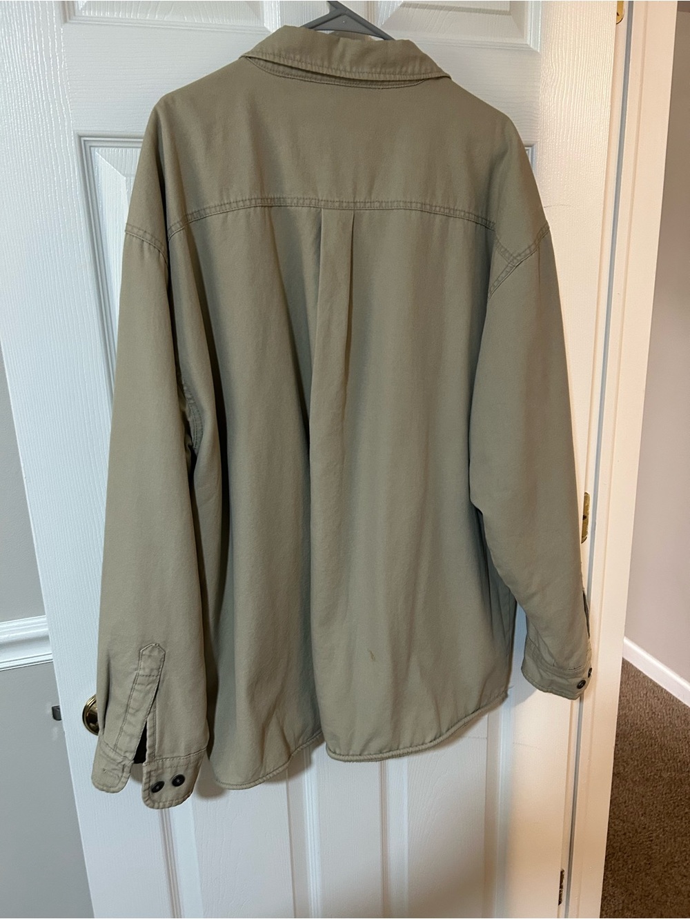 Levi's XXL Tan Lightweight Shirt Jacket with Plaid Lining - Picture 5 of 6